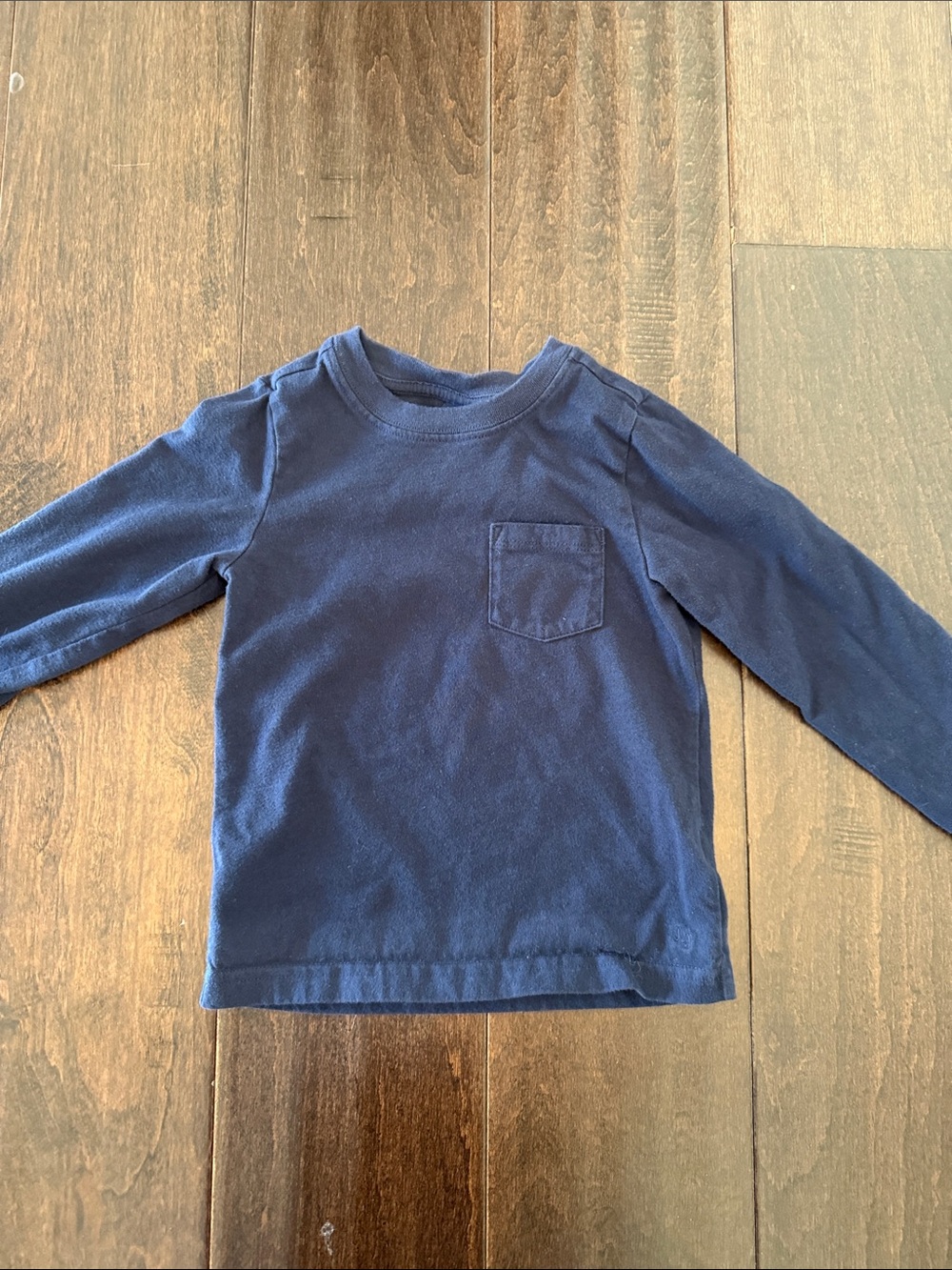 Janie and Jack Boys Soft Navy Long Sleeve Pocket Tee for Kids